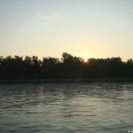 Sonnenaufgang auf dem Rhein