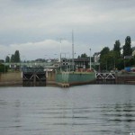 Schleuseneinfahrt in dei Mosel bei Koblenz